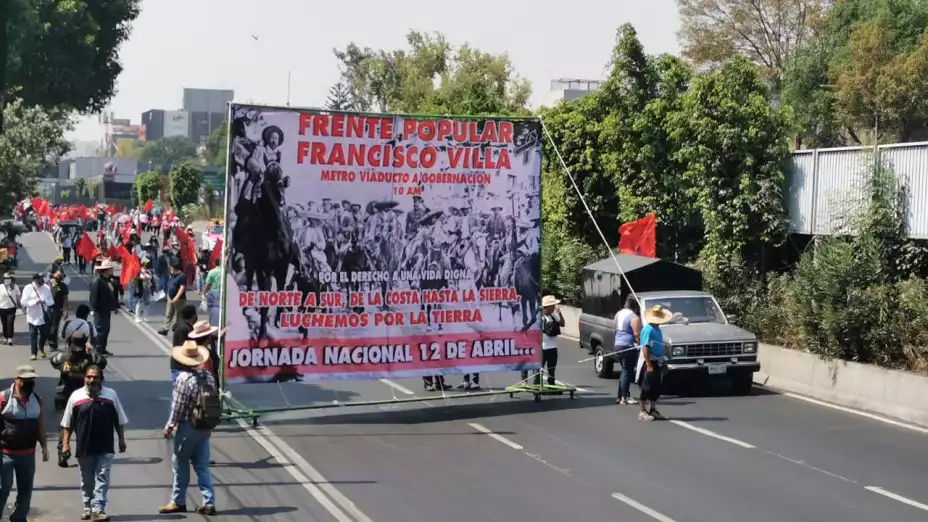 Manifestación Frente Popular Francisco Villa