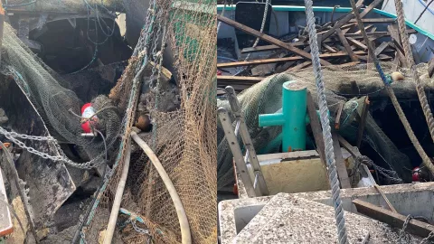 Explosión de barco en Mazatlán