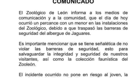comunicado zoológico León
