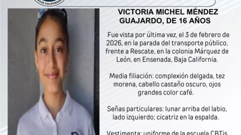 Buscan menor en Ensenada.