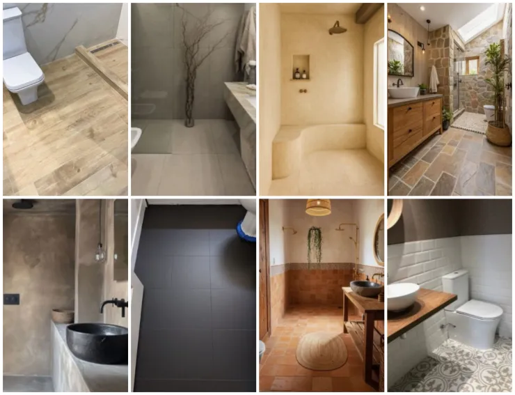 piso del baño moderno remodelación