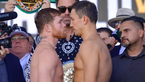 Ceremonia de pesaje Canelo vs Golovkin 