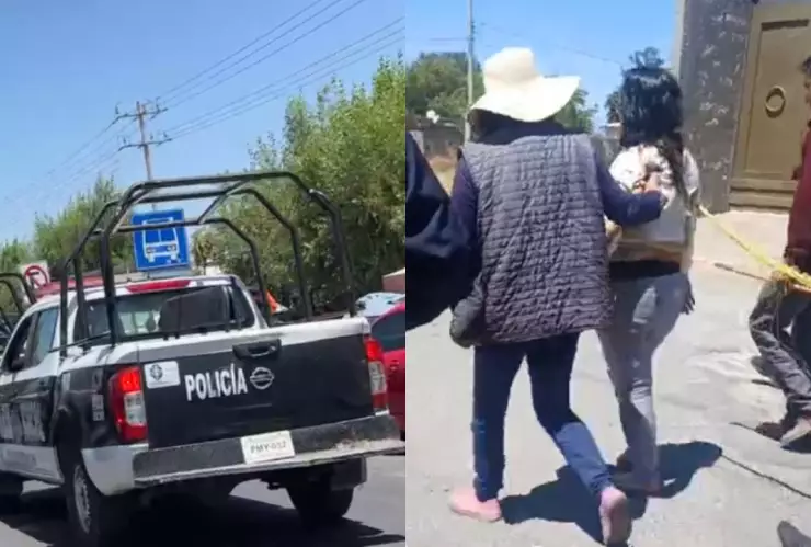 Mujer acusada de robo es retenida por habitantes en Tlaltelulco, Tlaxcala