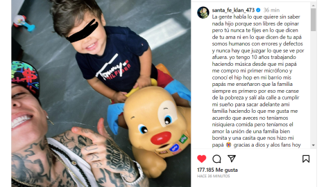 Santa Fe Klan comparte foto de su hijo Luka