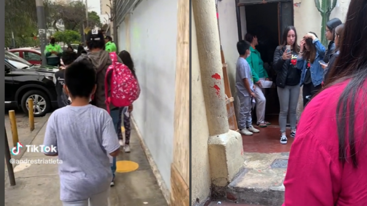 Niño renta baño a asistentes a concierto de Bad Bunny en Perú