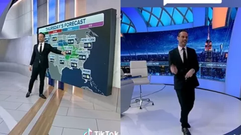 ¡Nadie se resiste! Conductor del clima hace baile de Merlina en vivo