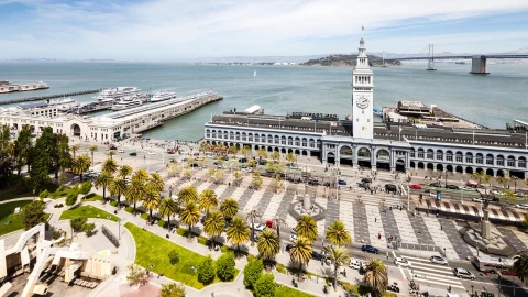 Vista aérea de la ciudad de San Francisco, California.