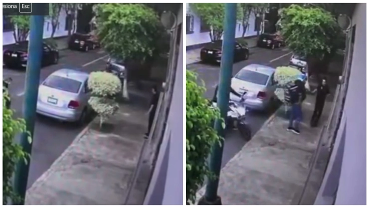 En 18 segundos, los falsos repartidores asaltaron a una persona en la colonia Clavería.