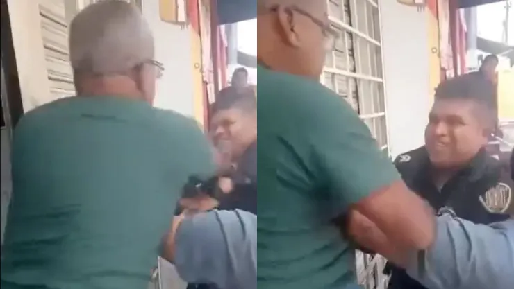 VIDEO: Policía de CDMX se pelea a golpes con ciudadano en Lomas de Plateros