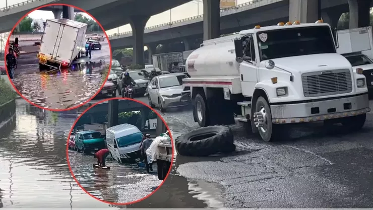 Mega bache en la autopista México-Querétaro afecta a 7 tráileres y camionetas