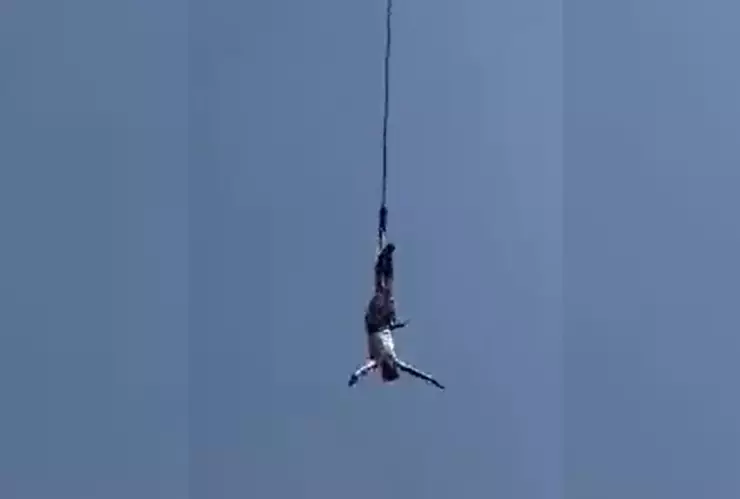 Cuerda de bungee se revienta