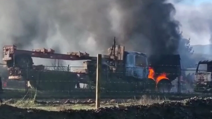 encapuchados camiones chile