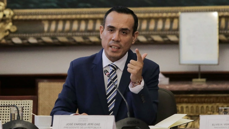 Foto de José Jerí, presidente interino de Perú.