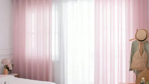 Cortinas rosas para habitación