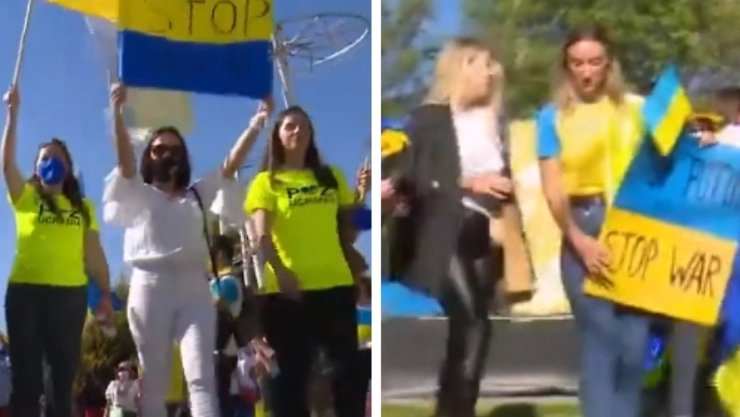 Puebla marcha ucranianos bielorrusos