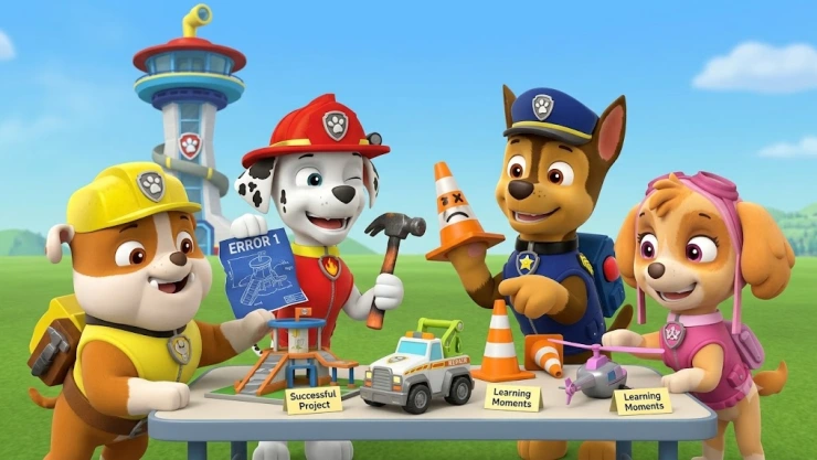 5 capítulos de Paw Patrol y Rubble & Crew que enseñan que equivocarse también ayuda a crecer