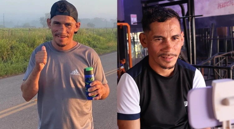 Isaque, corredor ebrio que participó en carrera en Brasil.