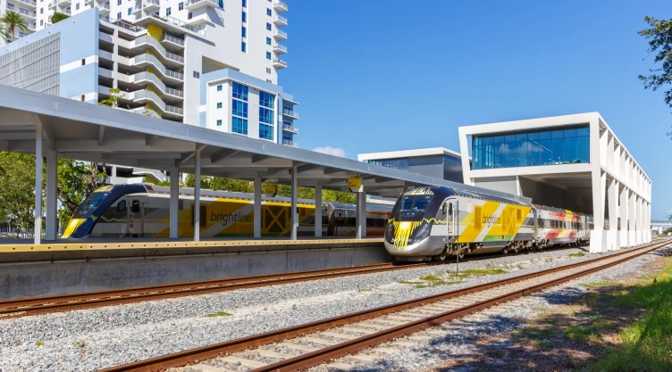 Una estación del tren Brightline