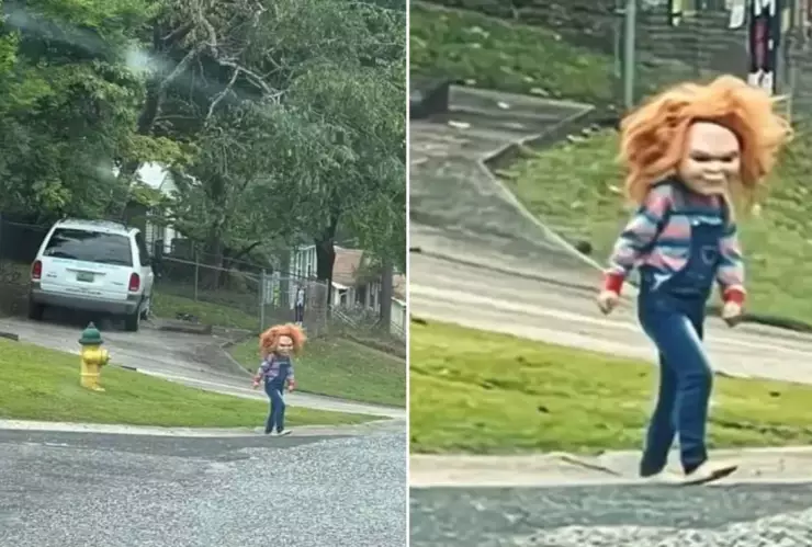 niño se disfraza de cucky