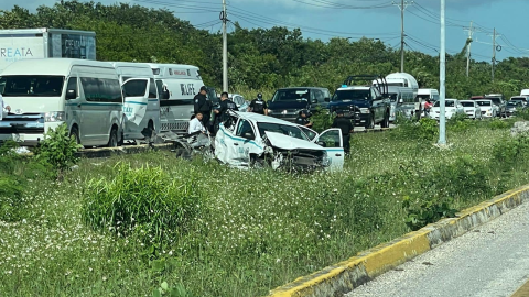 accidente en carretera playa del carmen- puerto morelos