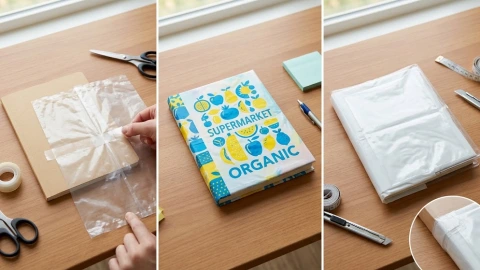Forrar cuadernos bolsas de plástico