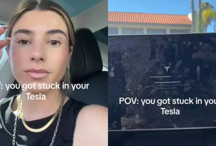 ¡Caluroso susto! Mujer actualizó su Tesla y quedó atrapada a más de 40°C