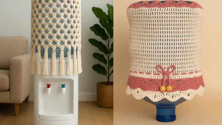 3 ideas de fundas tejidas a crochet para garrafones de agua hechas con sobrantes de estambre