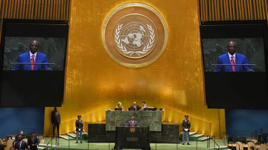 El presidente de Kenia, William Samoei Ruto, en la 81 sesión de la Asamblea General de la ONU.