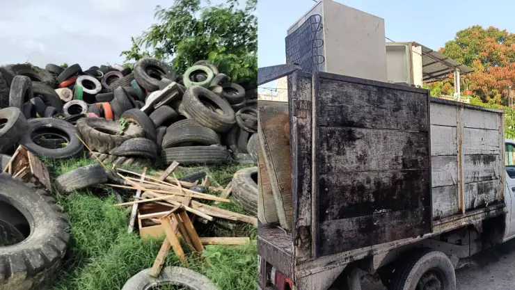Recolectan más de 60 toneladas de residuos generados por el paso del huracán Beryl en Quintana Roo
