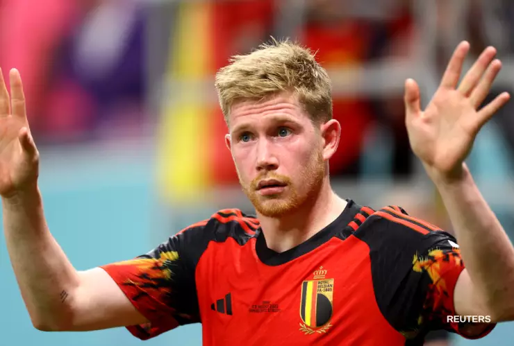 Kevin De Bruyne con las selección de Bélgica