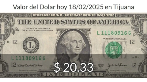 Precio del dólar en Tijuana hoy martes 18 de febrero de 2025