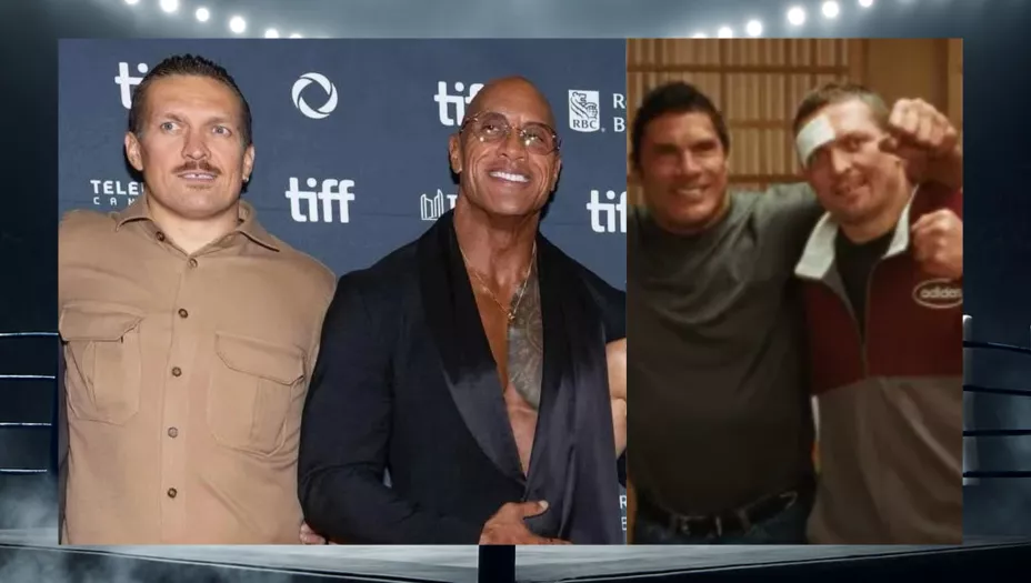 The Rock Usyk pele en pelicula machine