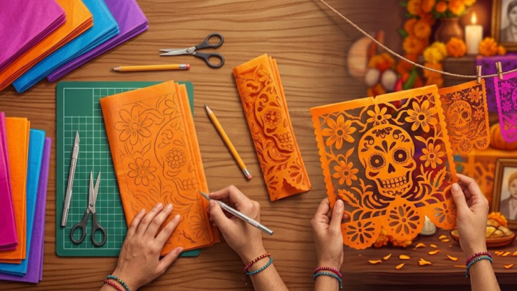 Cómo hacer papel picado para la ofrenda de Día de Muertos 3 ideas