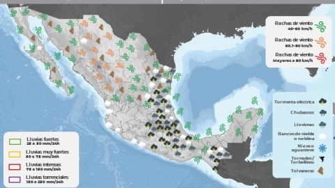 Clima en México 27 de marzo