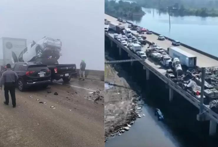 VIDEO Choque masivo en Luisiana de 158 autos implicados deja 7 muertos el 23 octubre 2023