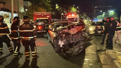 Foto de choque en la alcaldía Cuauhtémoc el 18 de febrero de 2026.