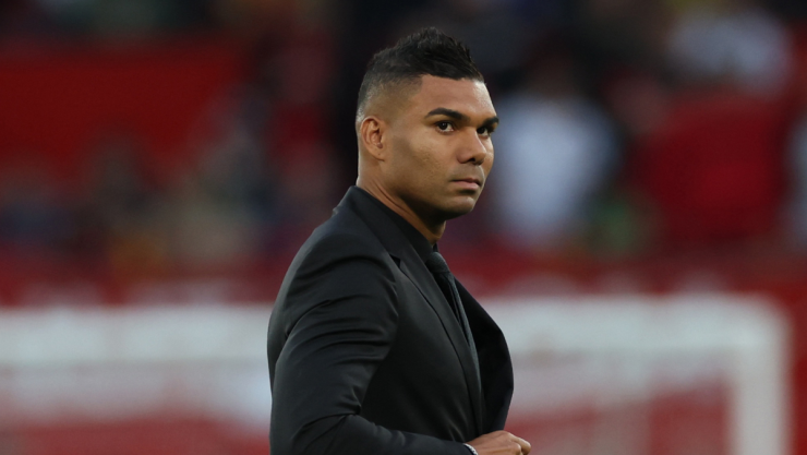 Casemiro en su llegada al Manchester United
