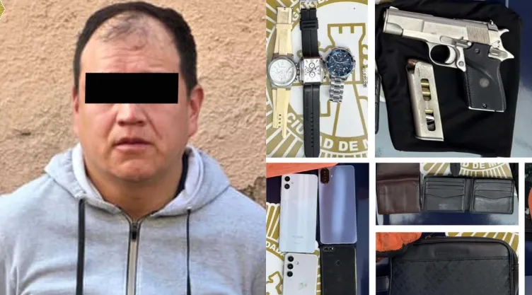 Cae en Periférico presunto integrante de banda dedicada al robo de relojes de lujo en Miguel Hidalgo
