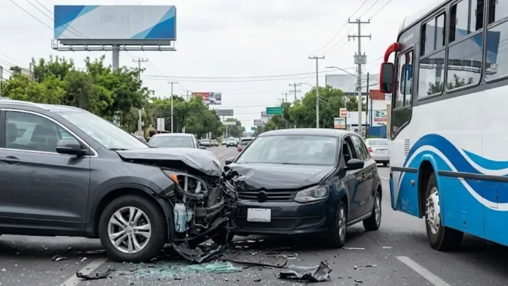 Carambola paraliza el Circuito Juan Pablo II hoy; tráfico intenso en Puebla