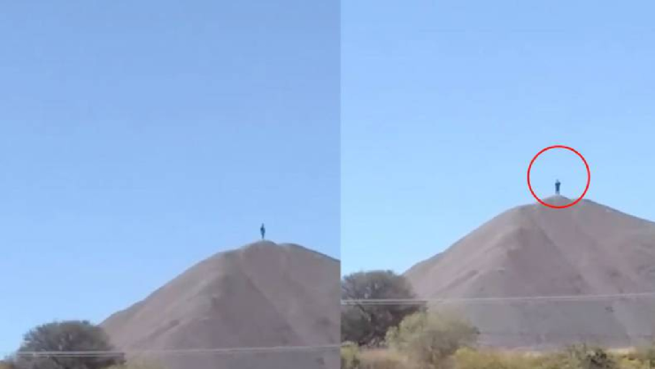 Video ¿Qué es eso Trailero capta a ‘gigante’ en cerro de Aguascalientes