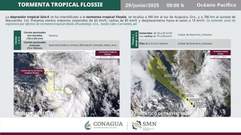 Se forma la tormenta tropical Flossie en el pacífico mexicano: Ubicación, trayectoria y estados afectados
