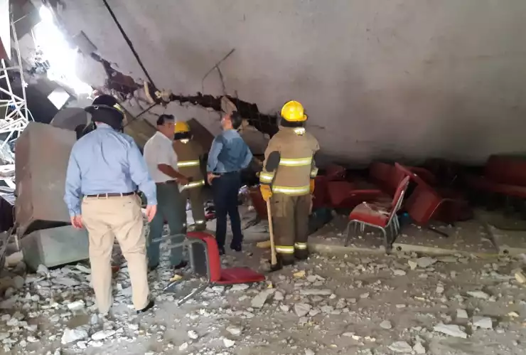 Derrumbe de domo en Tabasco