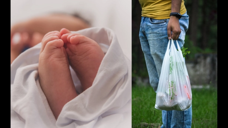 Rescatan a bebé en bolsa de plástico; iba a ser vendida en el mercado