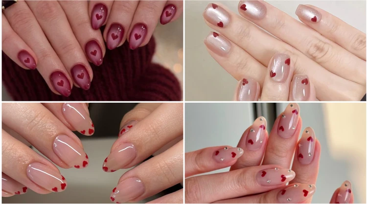 16 diseños de uñas aesthetic para San Valentín 2026