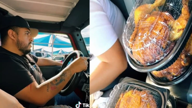 Meño Segovia reparte comida en Año Nuevo