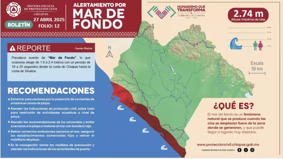 Mar de Fondo Protección Civil Chiapas