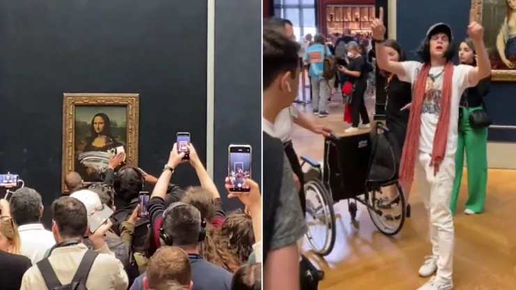 Museo del Louvre demanda a visitante que lanzó pastel a la Mona Lisa
