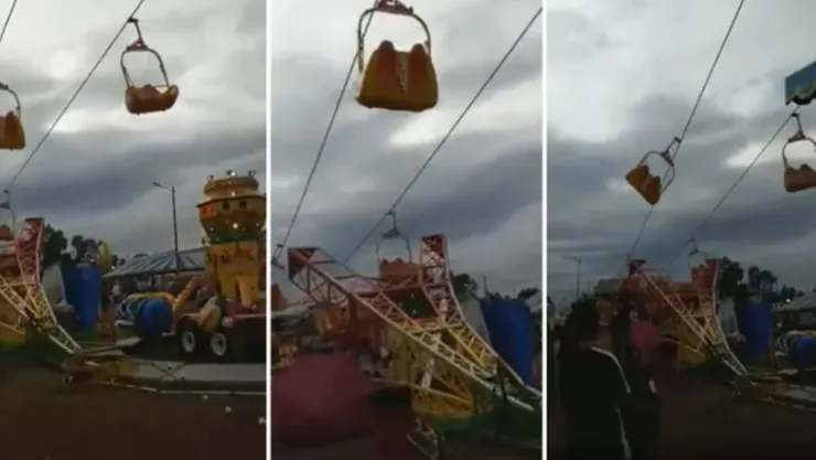 Juego mecánico se desploma Ecatepec
