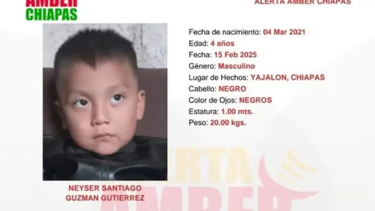 Neyser Santiago Alerta Amber Chiapas
