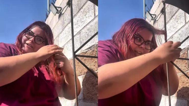 Joven ondula su cabello con el calor extremo de Hermosillo